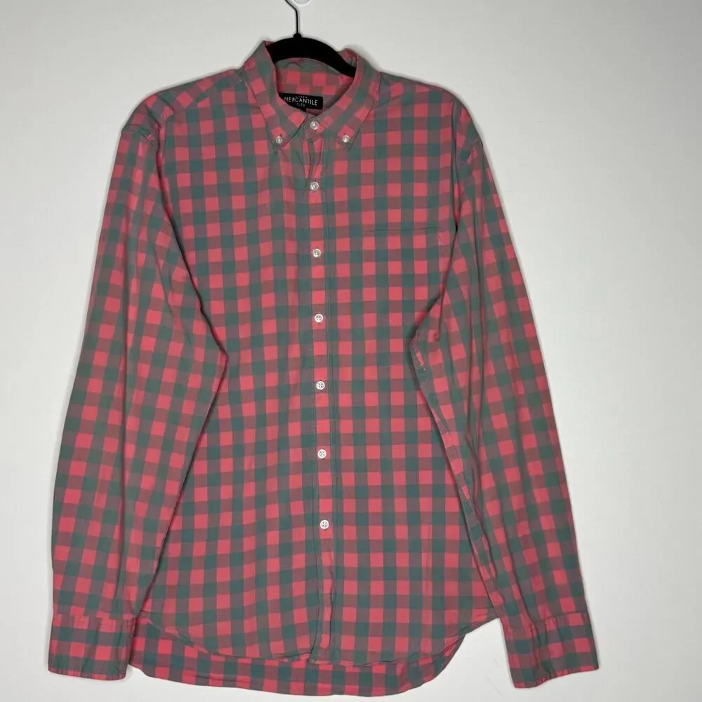J. Crew Plaid Classic Flex Casual Button Down Shirt Men's Size Large